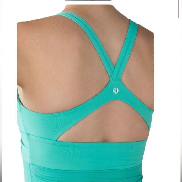 Lululemon Turquoise Wrap it Up Tank Top Size 4 - Picture 5 of 11